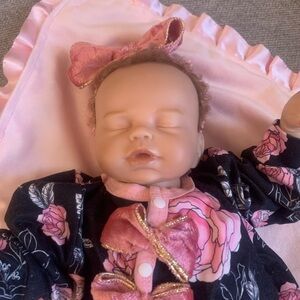 Ashton Drake lifelike baby doll by Violet Parker closed eyes weighted
